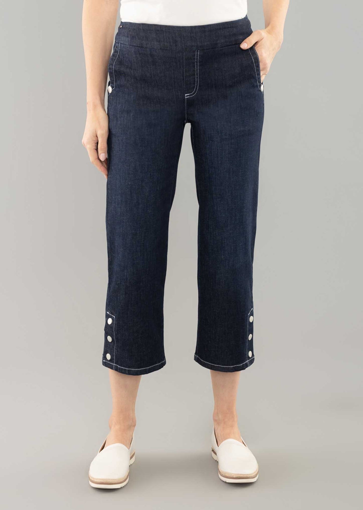 Bonaire Denim Crop Wide Leg Pant Lisette L