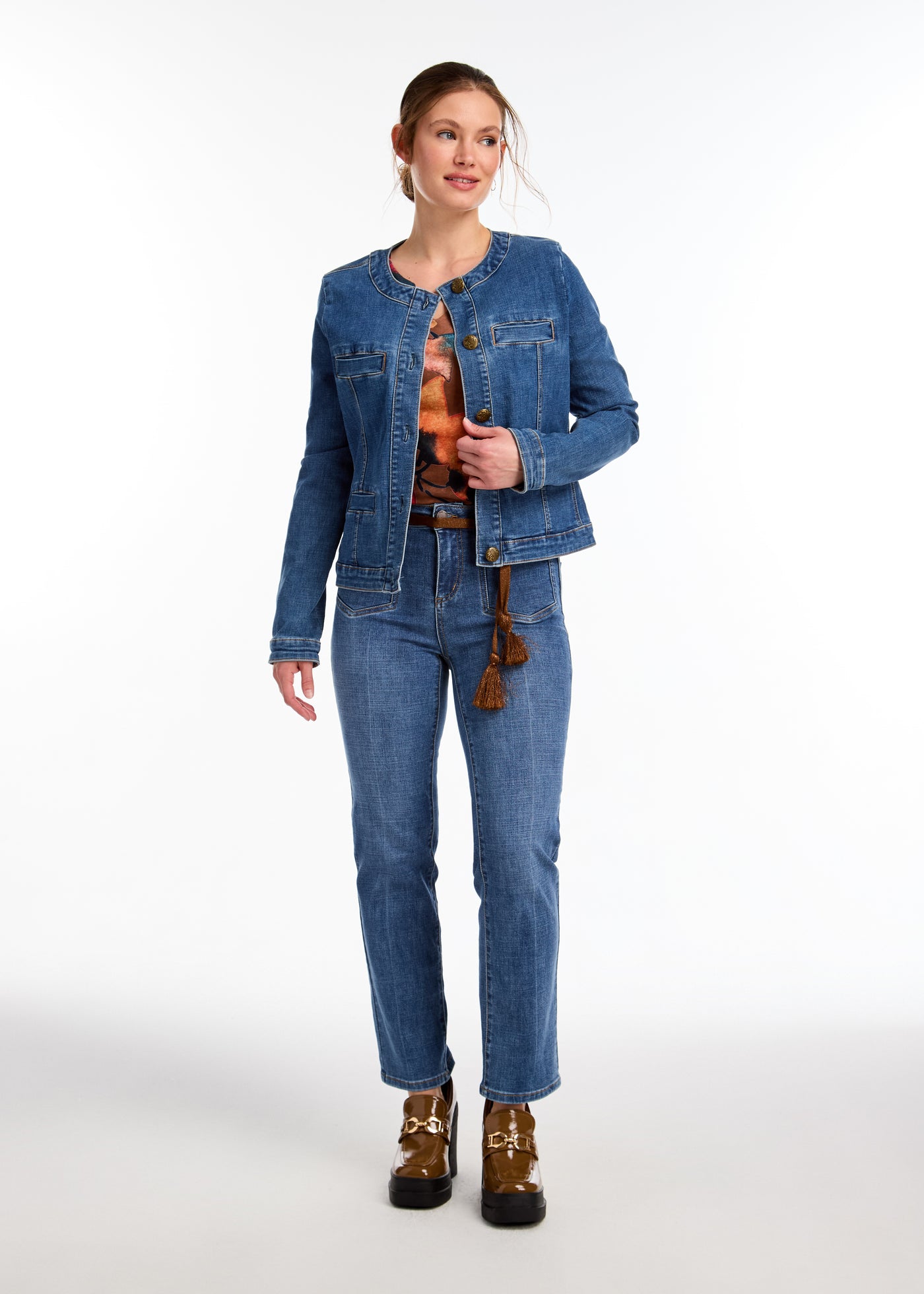 Collarless Jacket French Dressing Jeans