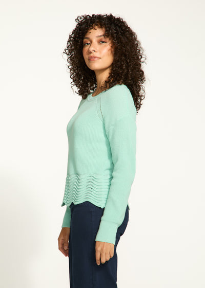 Scalloped Hem Sweater French Dressing Jeans