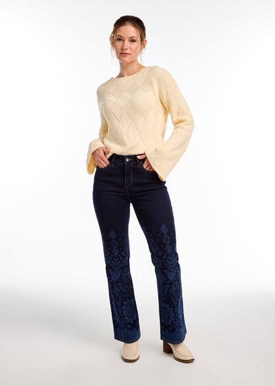 Long Sleeve Boat Neck Sweater French Dressing Jeans