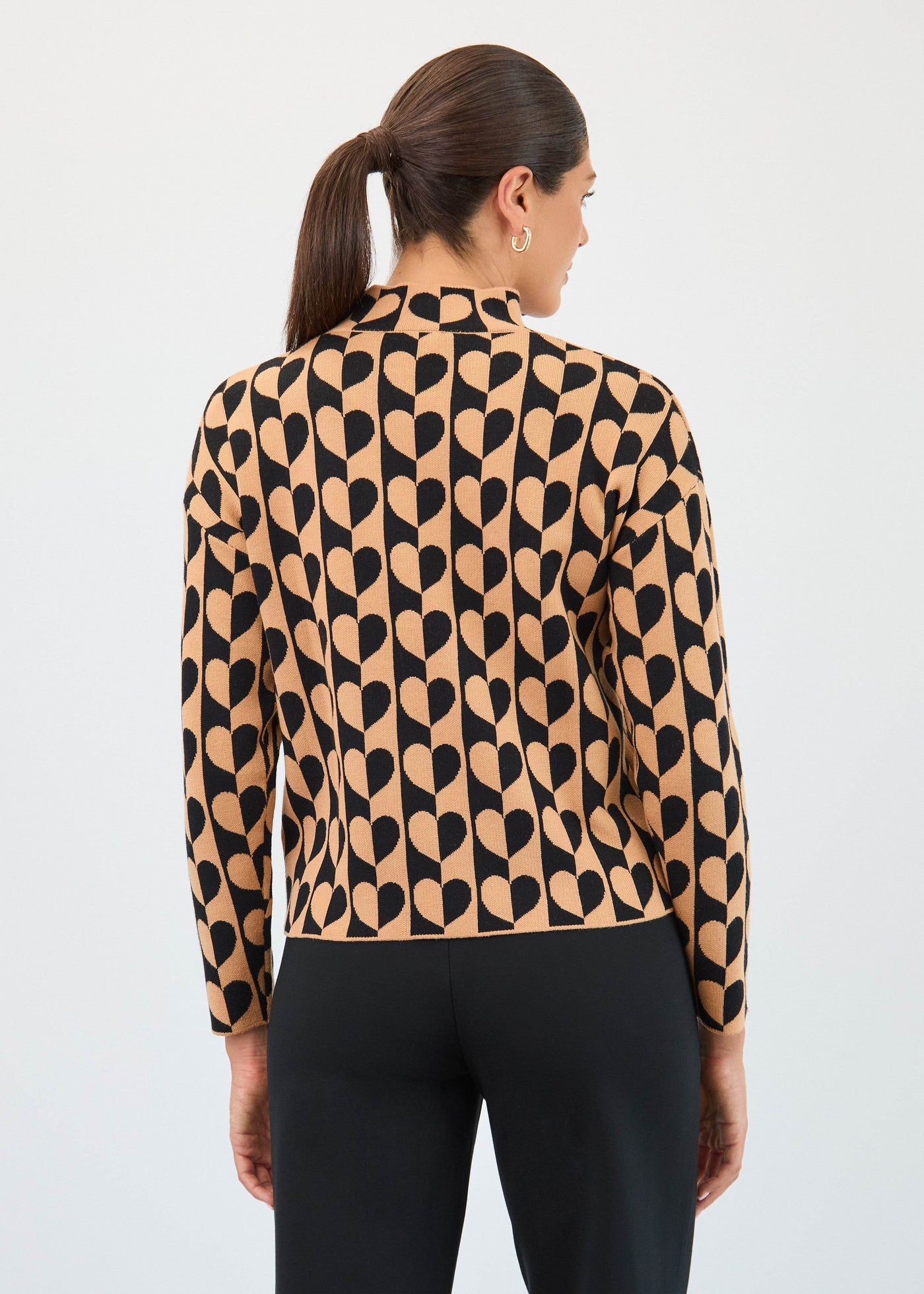 Mock Neck Jacquard Sweater - Dream Pants