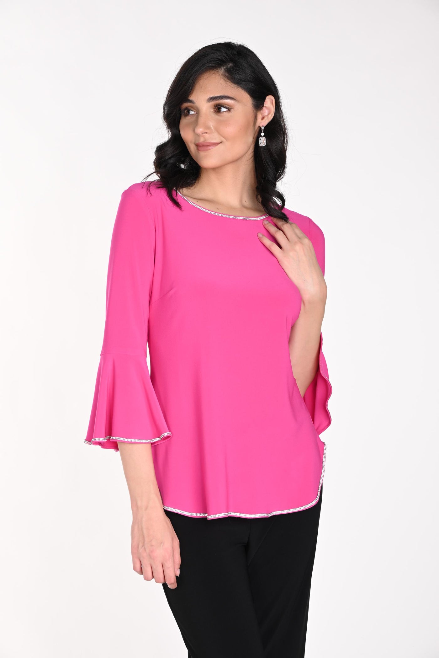 Bell Sleeve Novelty Top Frank Lyman