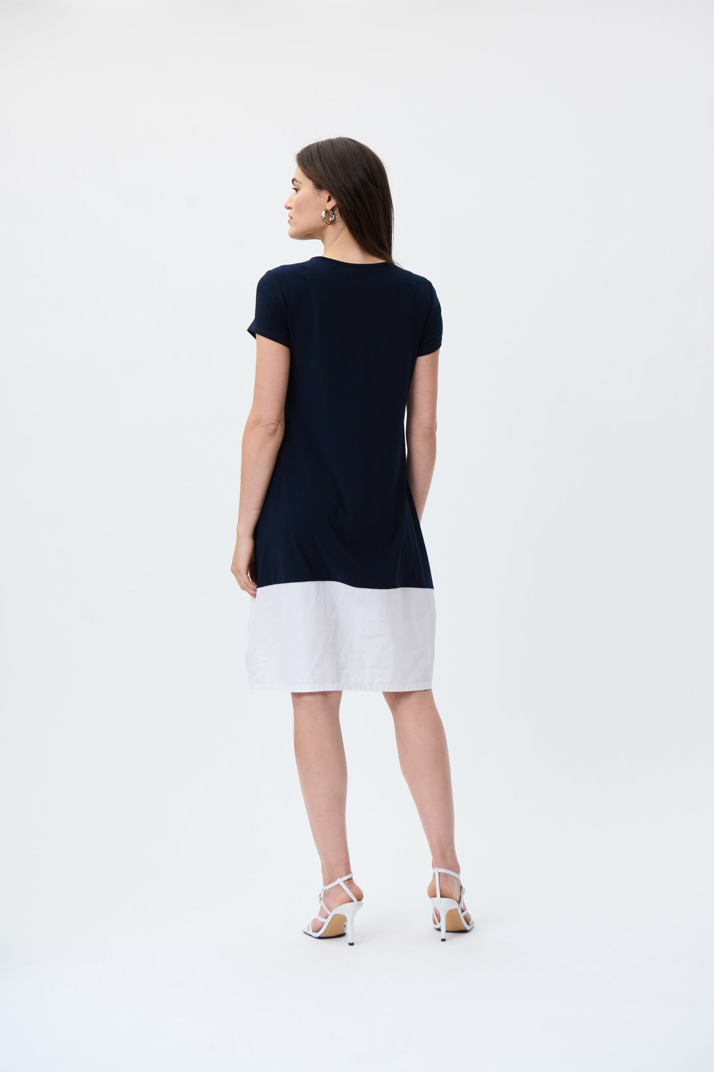 Colour-Block Short Sleeve Cocoon Dress Joseph Ribkoff