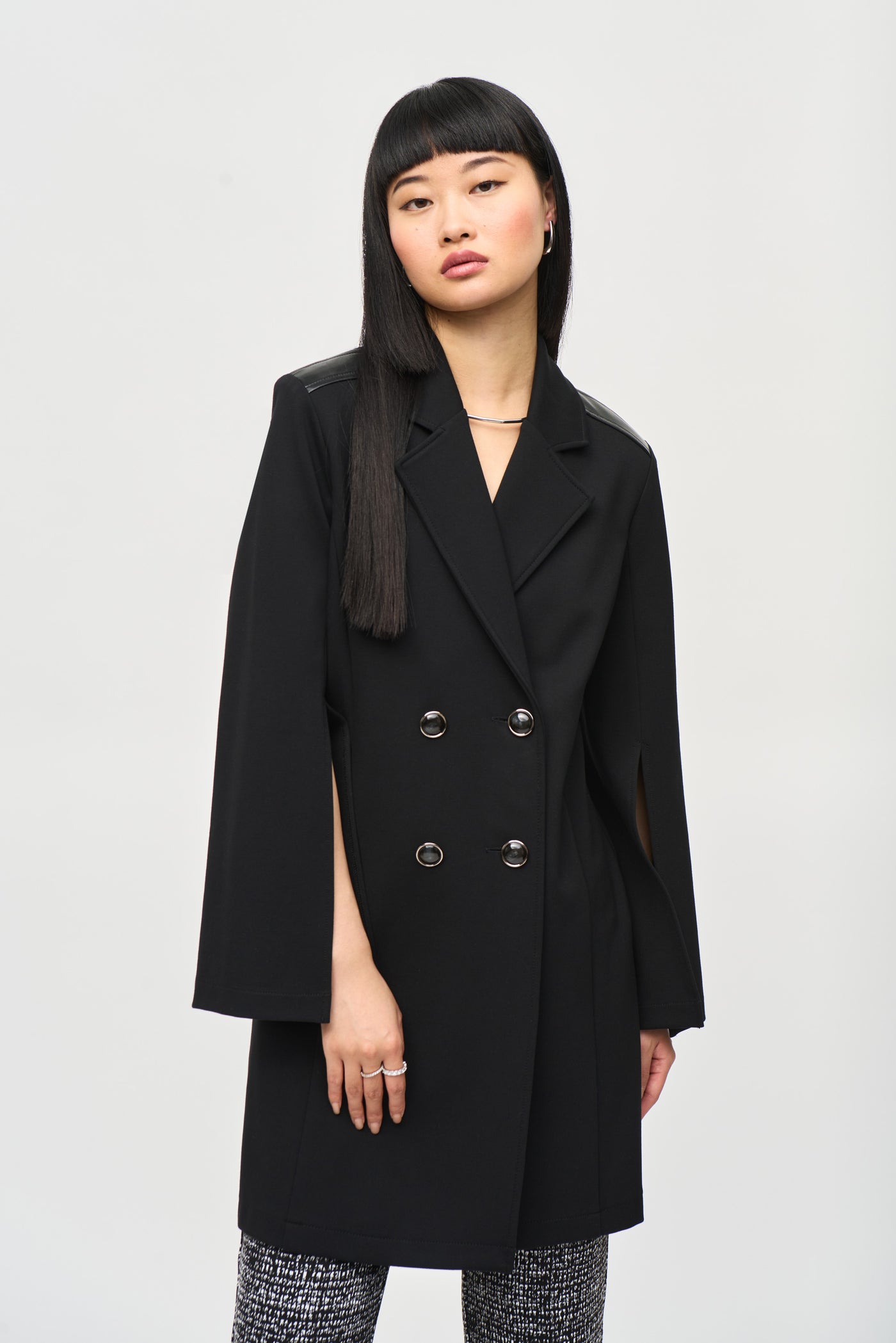 Heavy Knit A-Line Coat Joseph Ribkoff