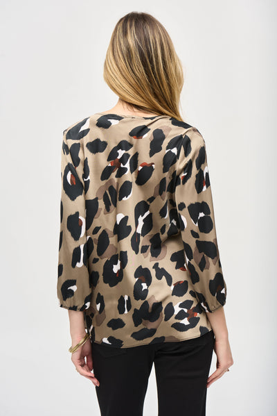 Satin Animal Print Top Joseph Ribkoff