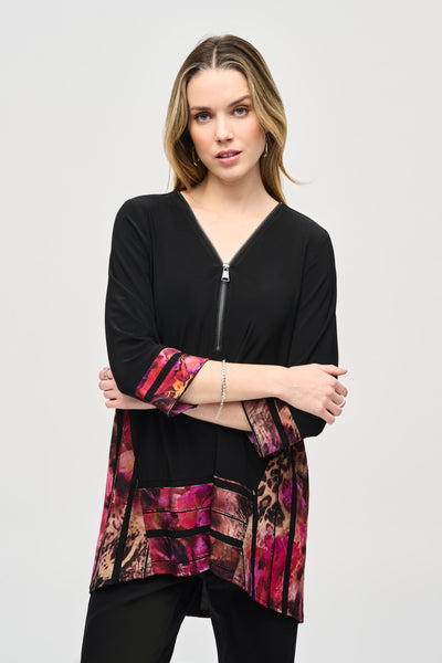 Silky Knit With Abstract Burnout Tunic Joseph Ribkoff