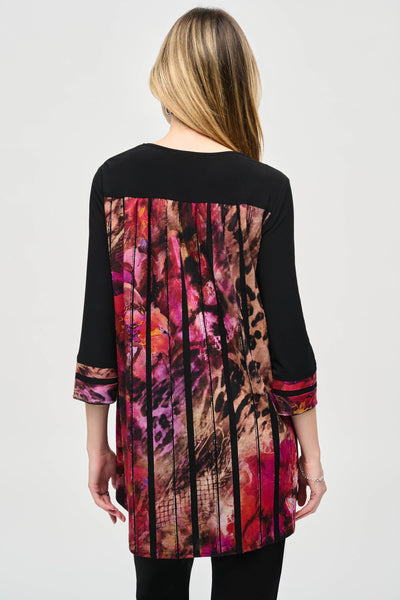 Silky Knit With Abstract Burnout Tunic Joseph Ribkoff