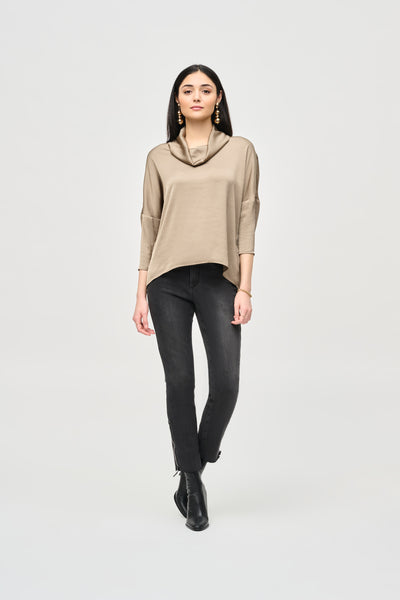 Satin Cowl Collar Top Joseph Ribkoff