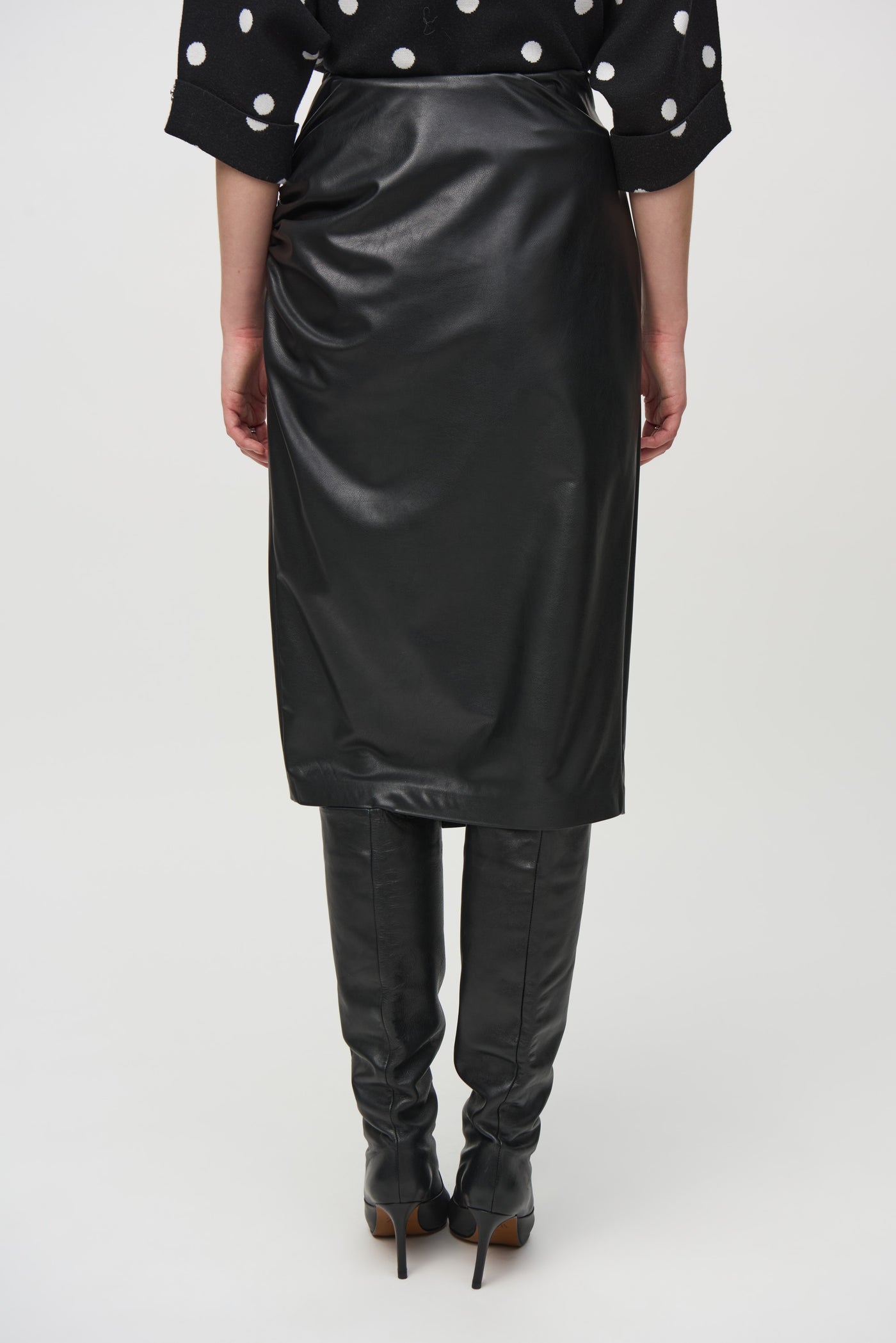 Leatherette Pull-On Pencil Skirt Joseph Ribkoff