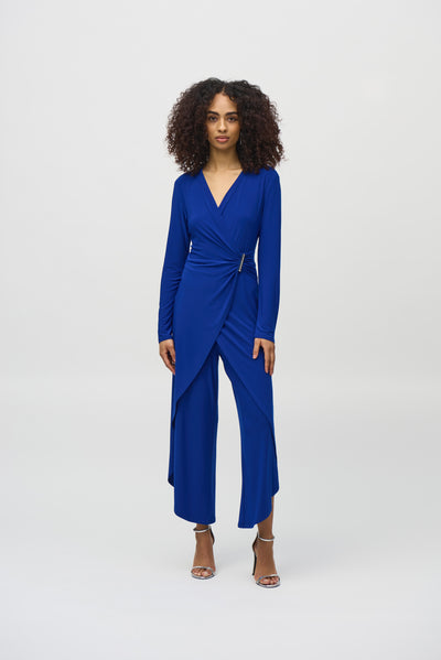 Silky Knit Wrap Culotte Jumpsuit Joseph Ribkoff