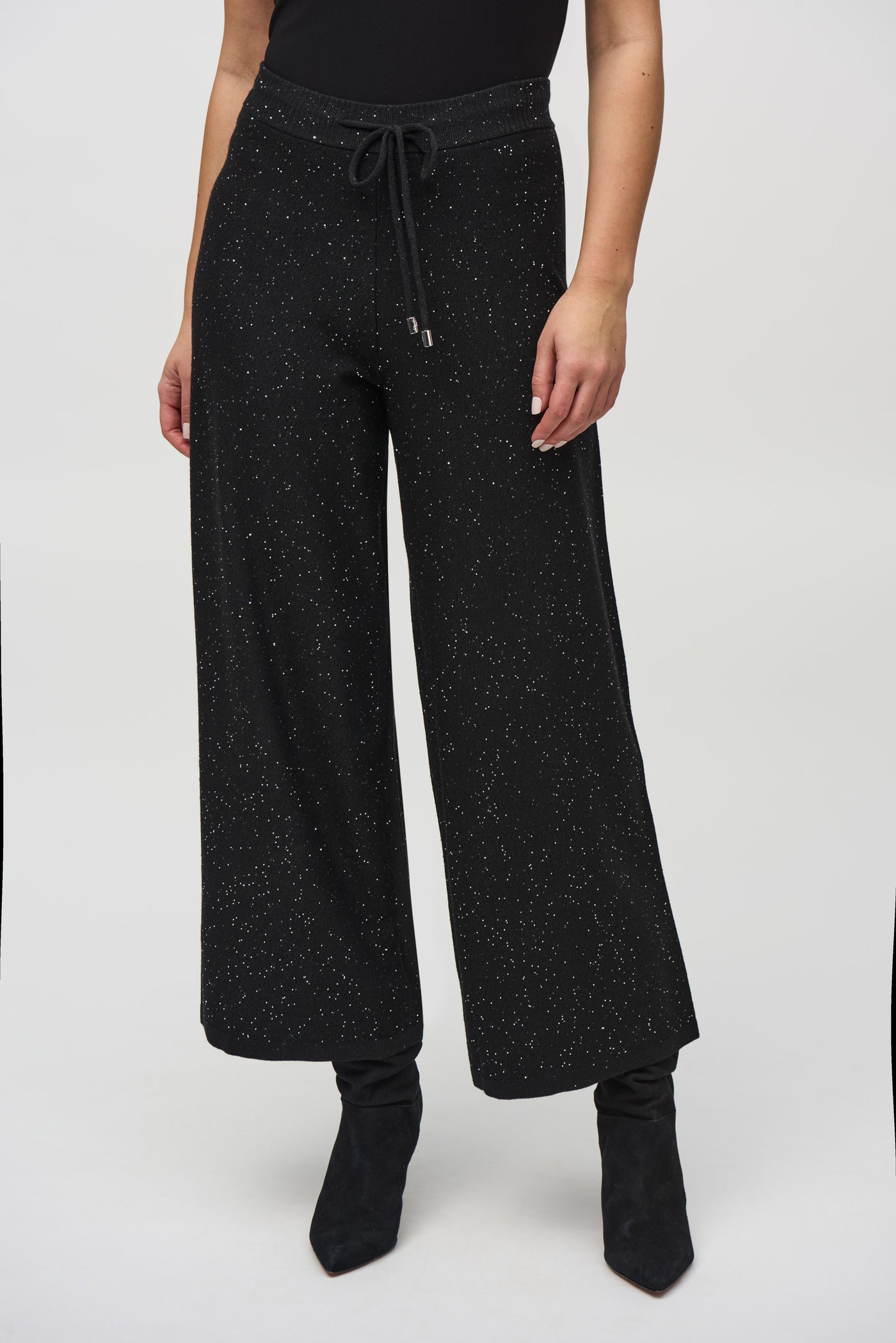 Sequined Sweater Knit Culotte Pants Joseph Ribkoff