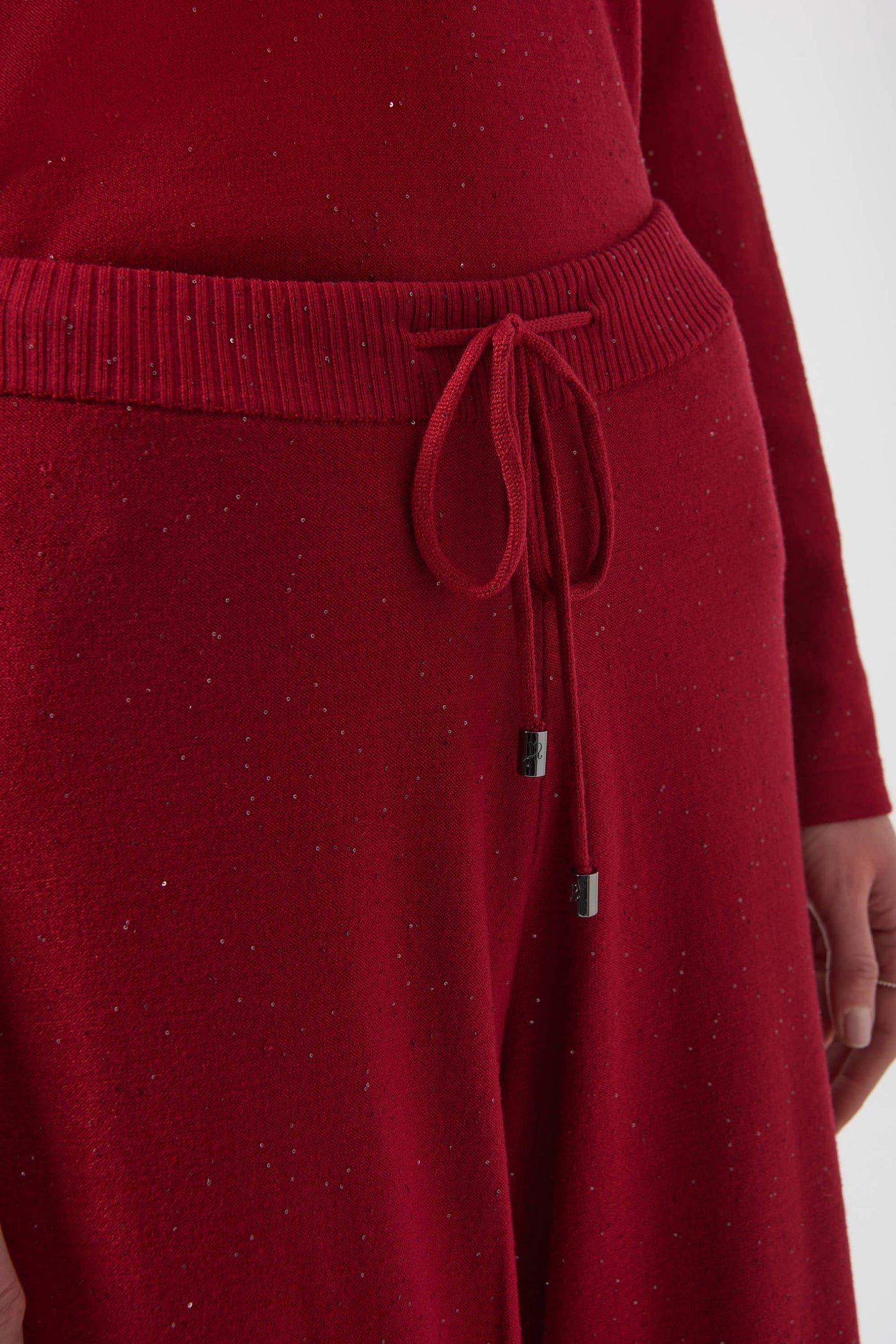 Sequined Sweater Knit Culotte Pants Joseph Ribkoff