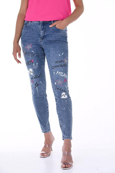 Frank Lyman Fashion Motif Denim 