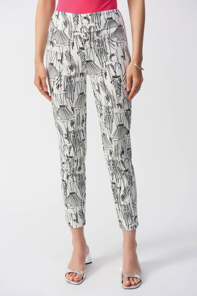 Millennium Conversational Print Slim Fit Pants Joseph Ribkoff