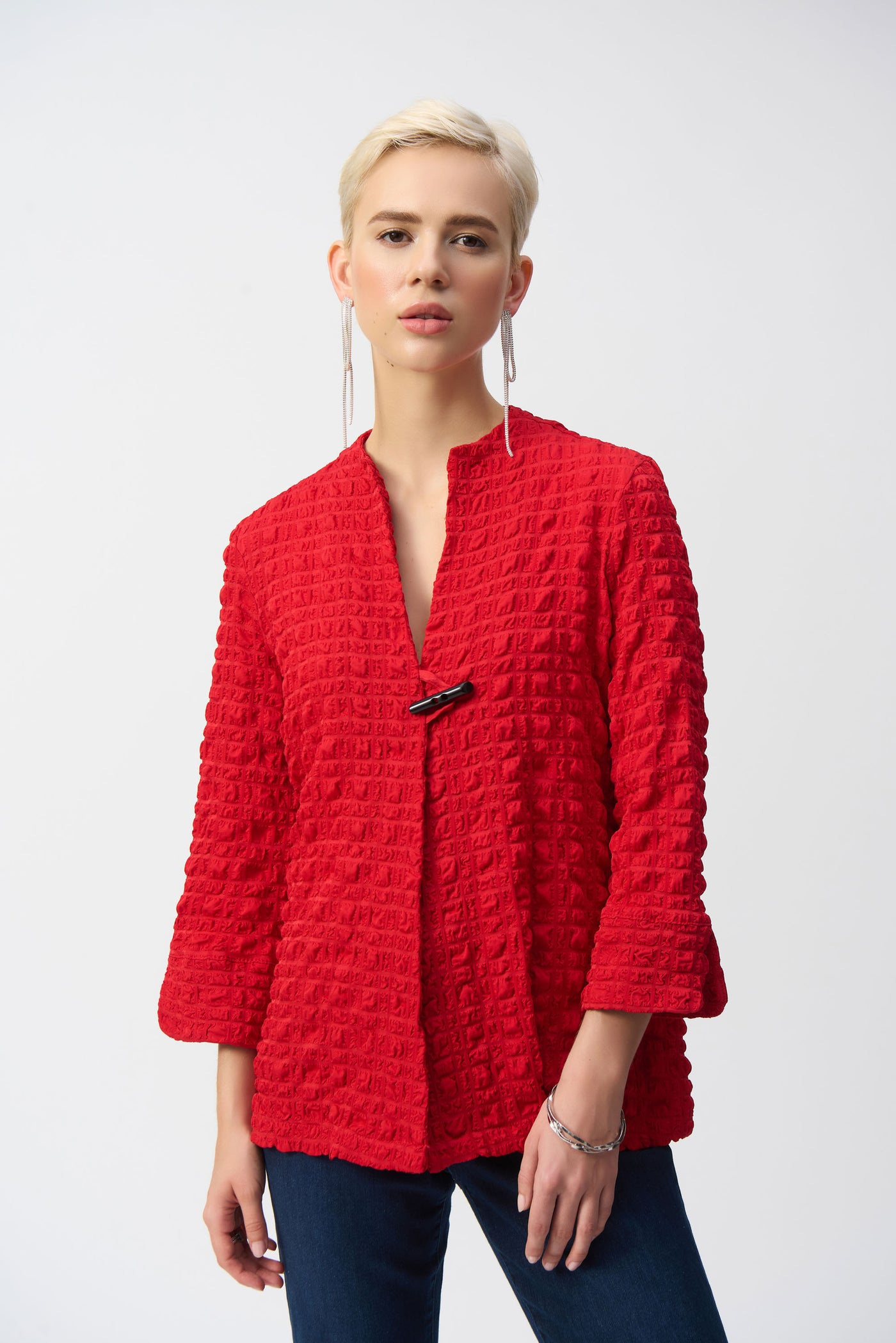 Bubble Jacquard Trapeze Jacket Joseph Ribkoff