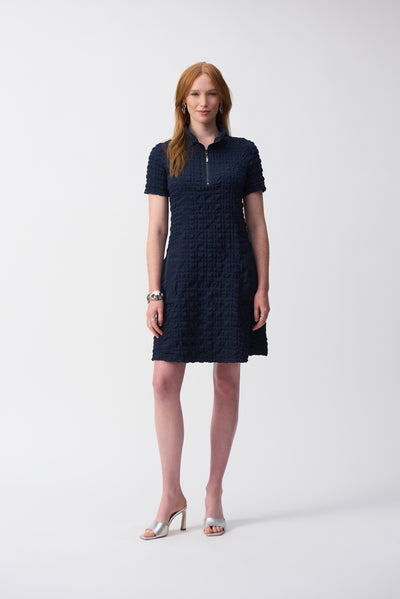 Bubble Jacquard A-Line Dress Joseph Ribkoff