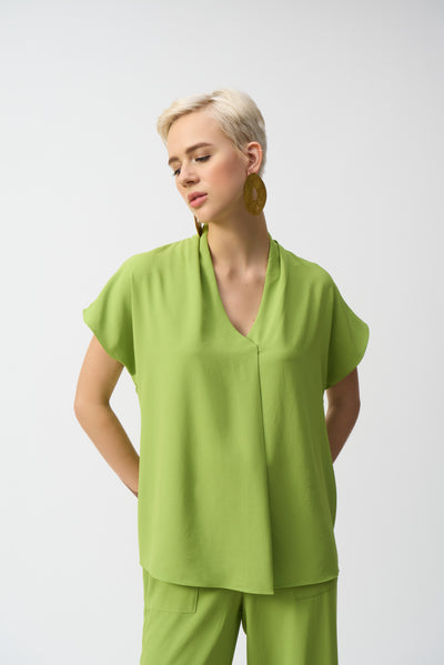 Textured Woven Straight Top Joseph Ribkoff