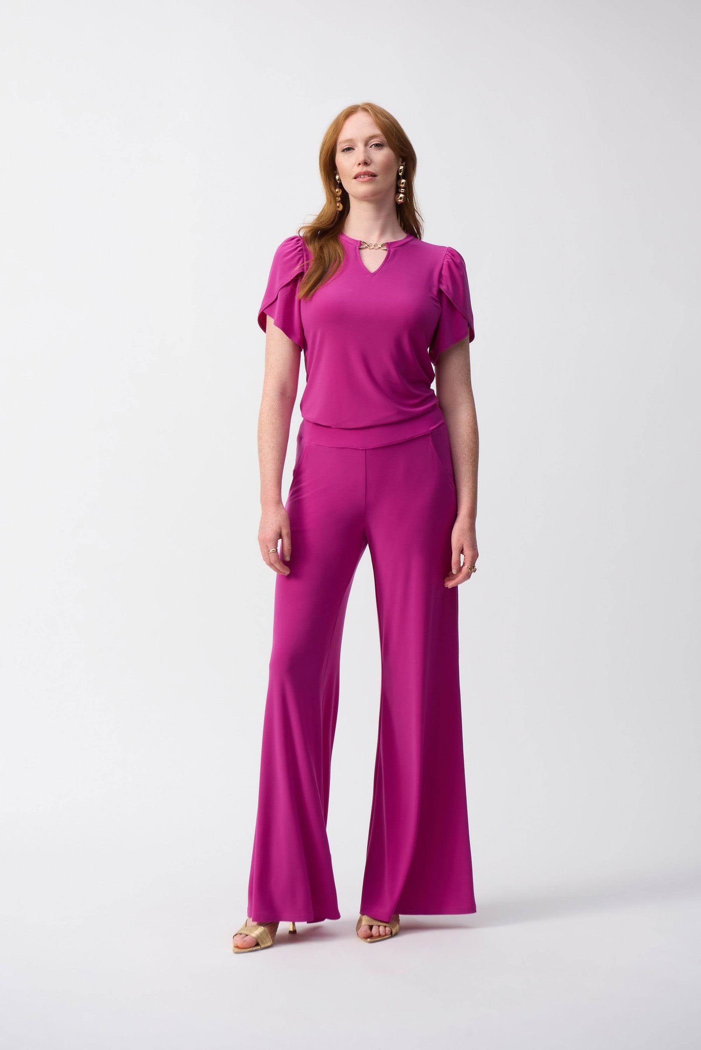 Silky Knit Short Sleeve Straight Top - Dream Pants