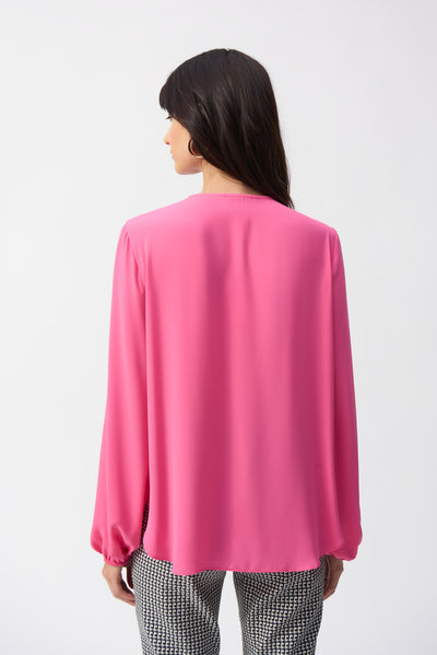 Georgette Boxy Wrap Top Joseph Ribkoff