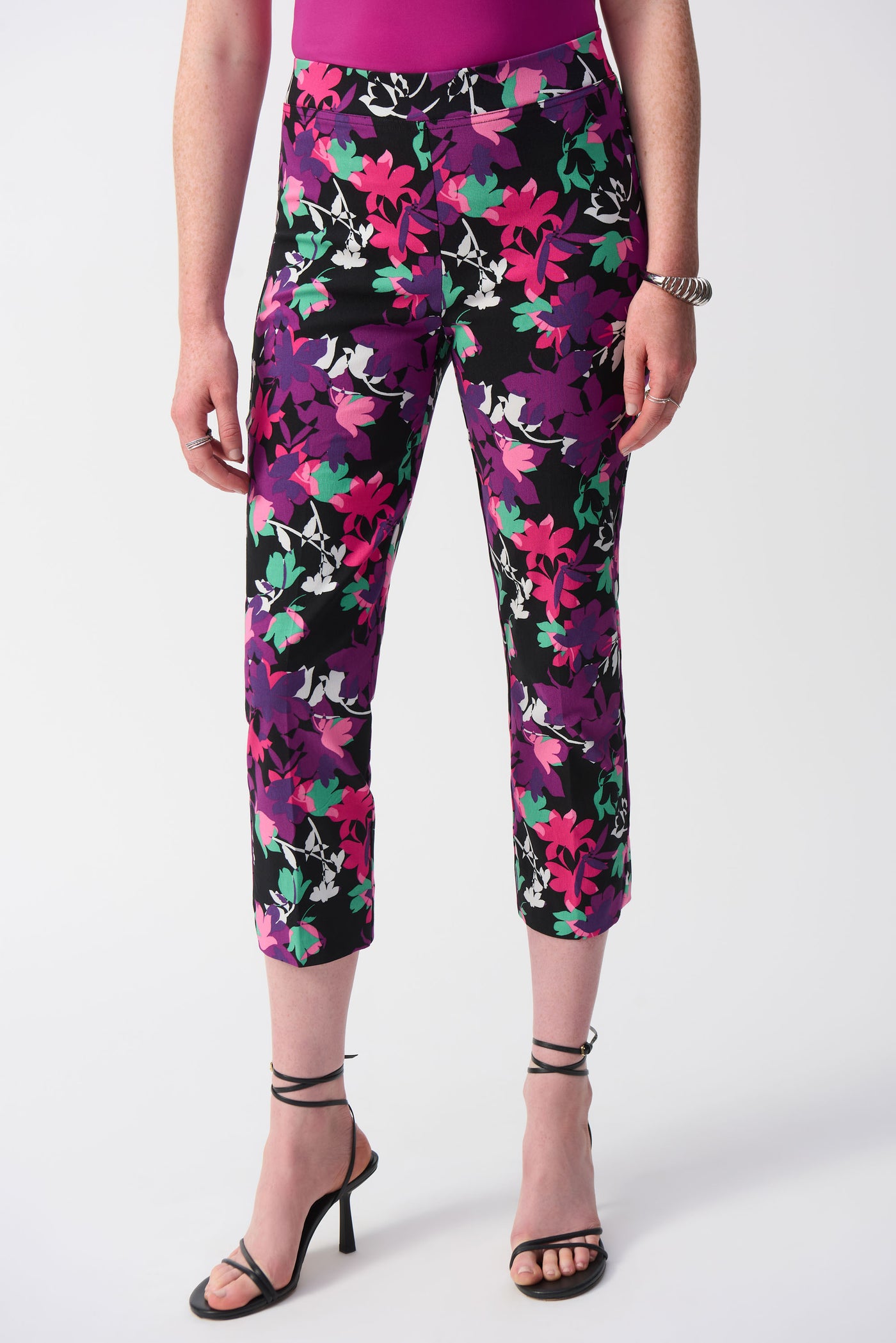 Millennium Floral Print Cropped Pants Joseph Ribkoff