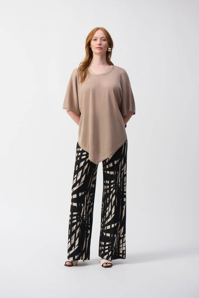 Silky Knit Tropical Print Wide Leg Pants - Dream Pants