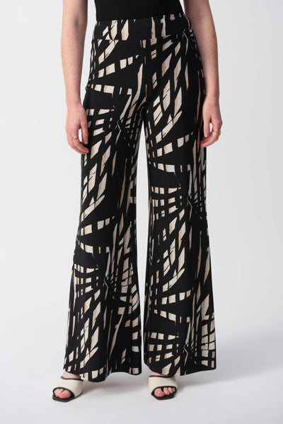 Silky Knit Tropical Print Wide Leg Pants - Dream Pants