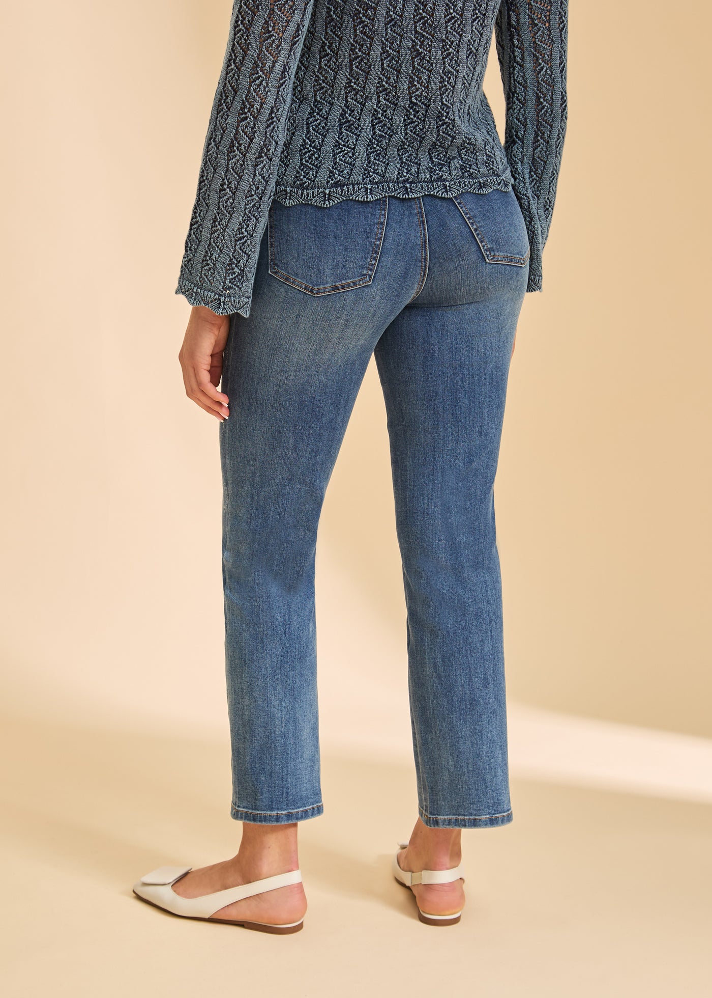 Pull-On Straight Ankle French Dressing Jeans