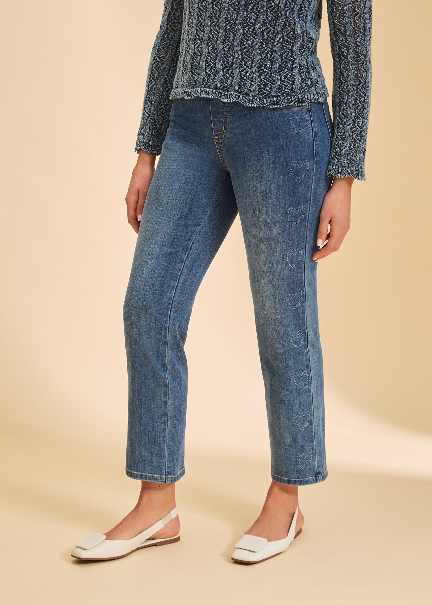 Pull-On Straight Ankle French Dressing Jeans