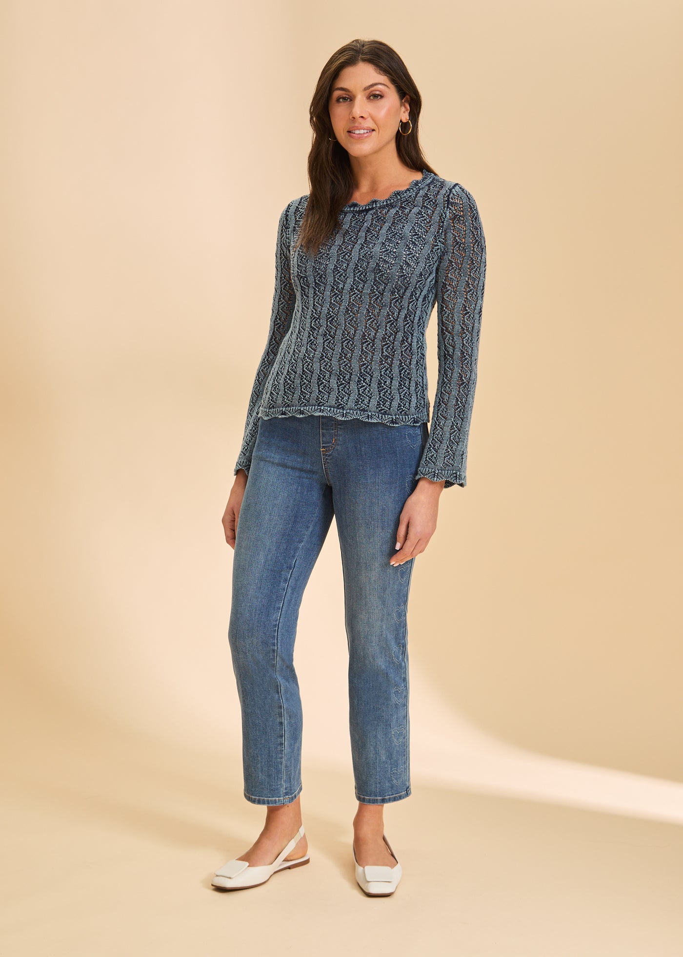 Pull-On Straight Ankle French Dressing Jeans