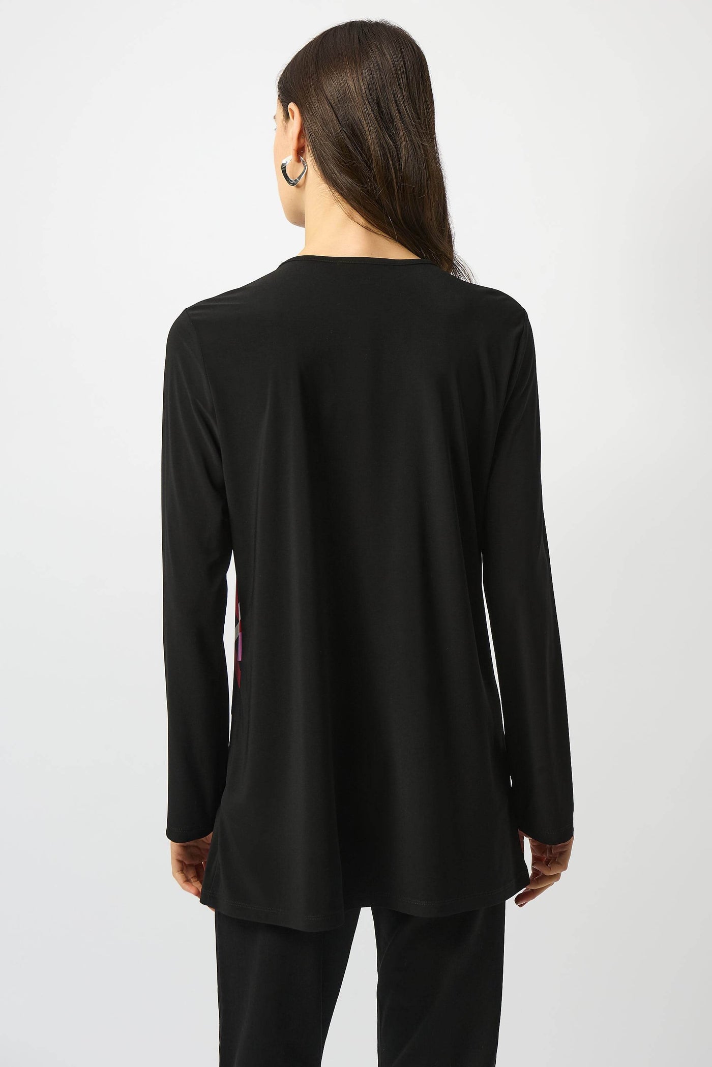 Silky Knit Geometric Print Straight Tunic - Dream Pants