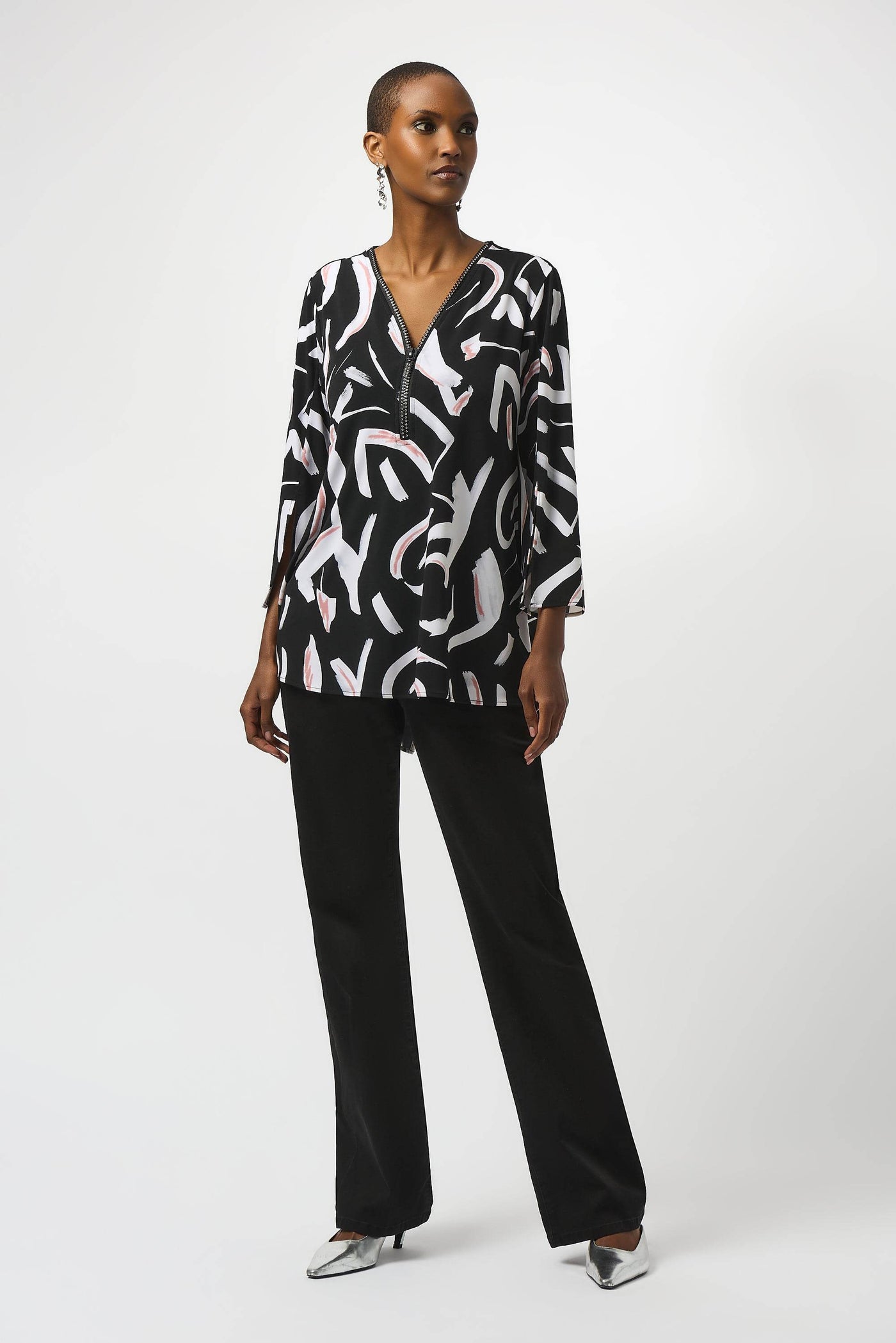 Silky Knit Printed Fit And Flare Tunic - Dream Pants