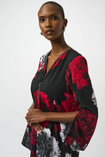 Silky Knit Printed Fit And Flare Tunic - Dream Pants