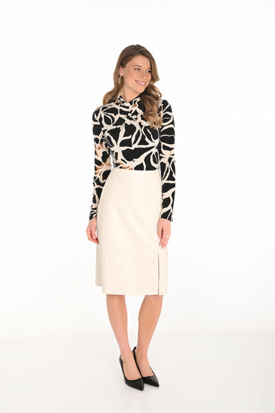 Faux Leather Pencil Skirt Frank Lyman