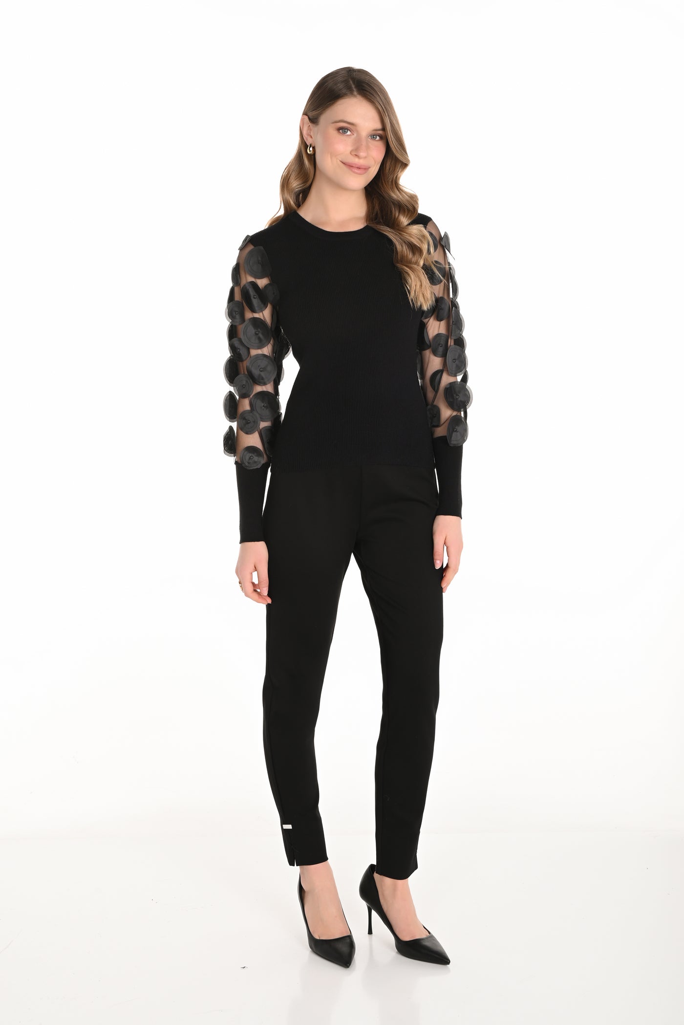 Slim Fit Pull-On Pants with Ankle Detail Frank Lyman