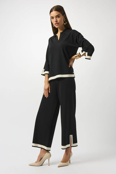 Sweater Knit Colour Block Culotte Pants - Dream Pants