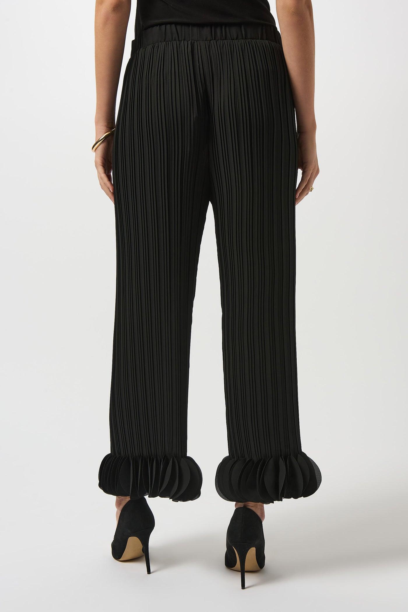 Georgette Wide Leg Pleated Pants Joseph Ribkoff