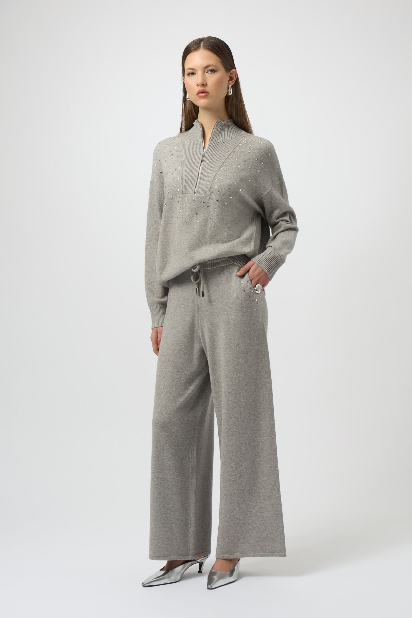Sweater Knit Wide Leg Pull-On Pants Joseph Ribkoff