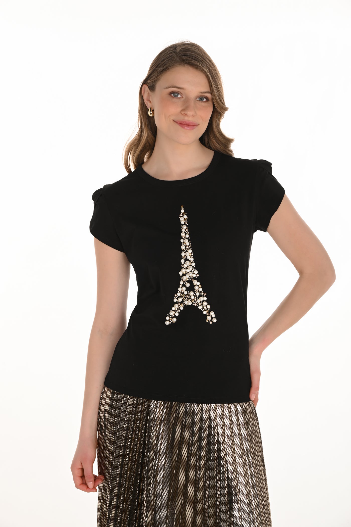 Eiffel Tower Pearled T Frank Lyman