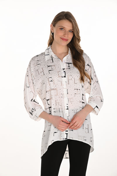 Mosaic Woven Blouse Frank Lyman
