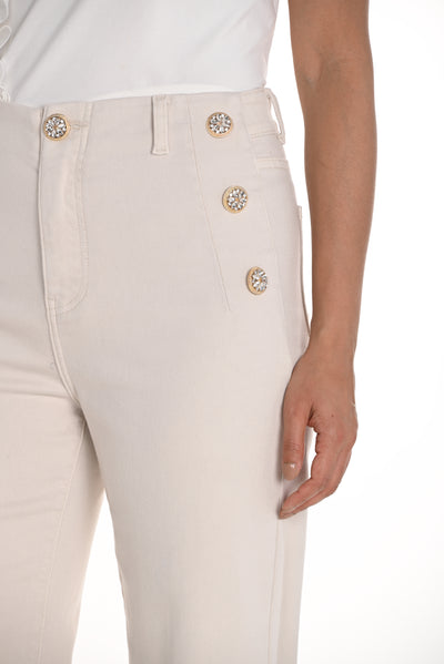 Button Detail Pants Frank Lyman