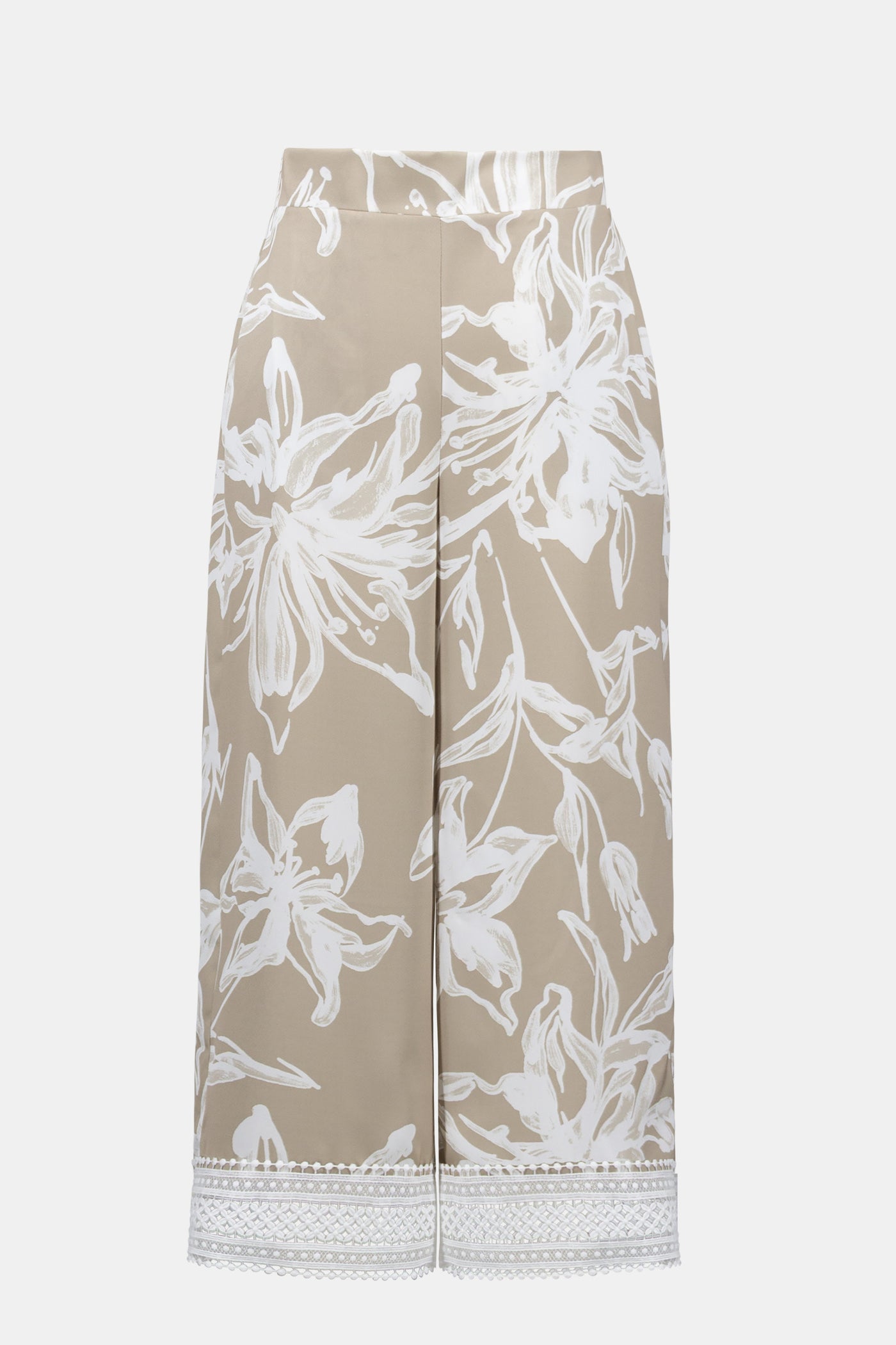 Recycled Satin Floral Print Pull-On Culotte Pants Joseph Ribkoff