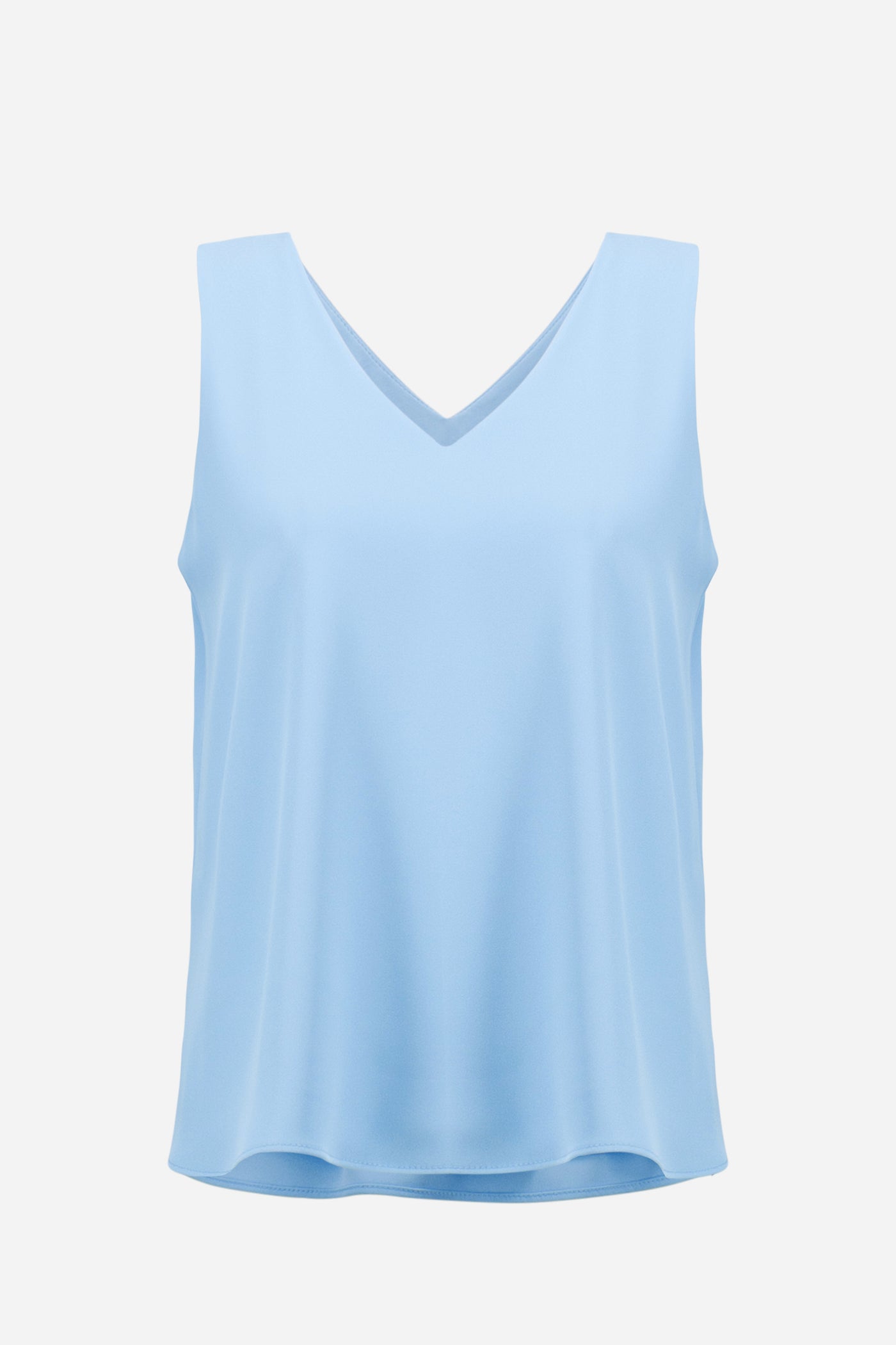 Woven Twill Sleeveless Straight Top With V-neckline Joseph Ribkoff