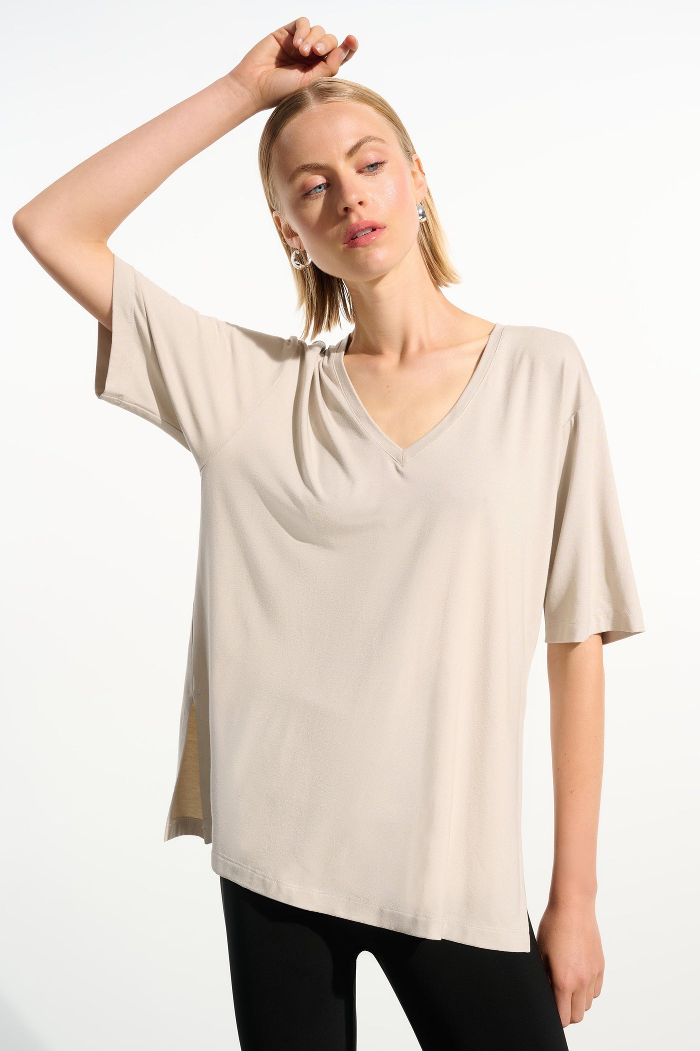 Jersey Boxy Tunic With V-neckline Joseph Ribkoff