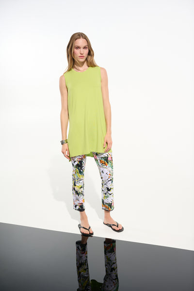 Millennium Tropical Print Pull-On Pants With Mesh Detail 261603 Joseph Ribkoff