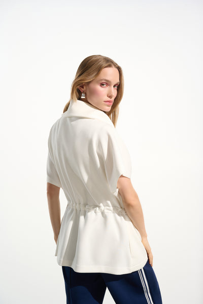 Scuba Jersey Boxy Jacket With Drawstring Waist Joseph Ribkoff