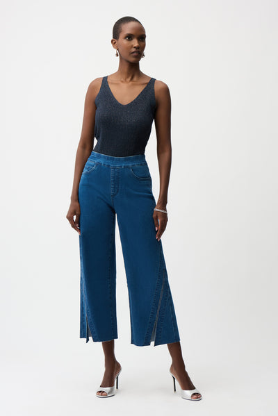 Culotte Jeans With Rhinestones Joseph Ribkoff