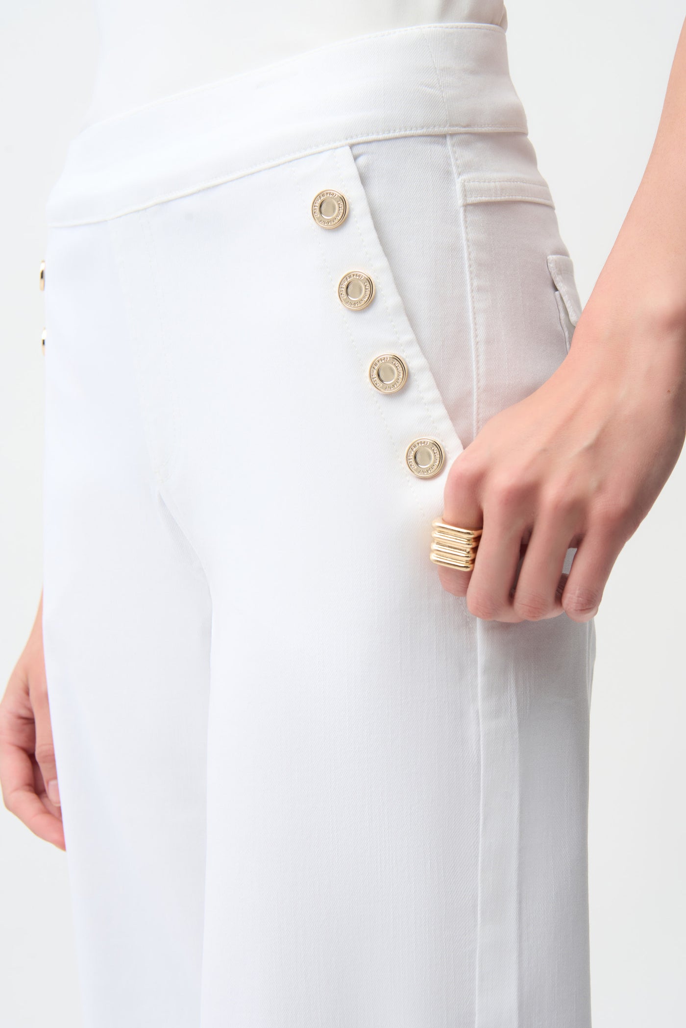 Wide Leg Pull-On Jeans Joseph Ribkoff