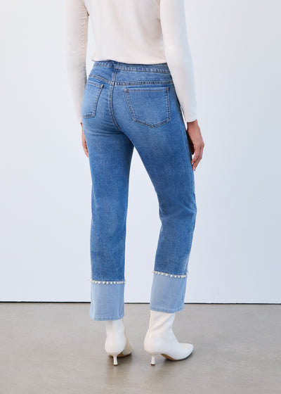 Pull-On Straight Ankle French Dressing Jeans