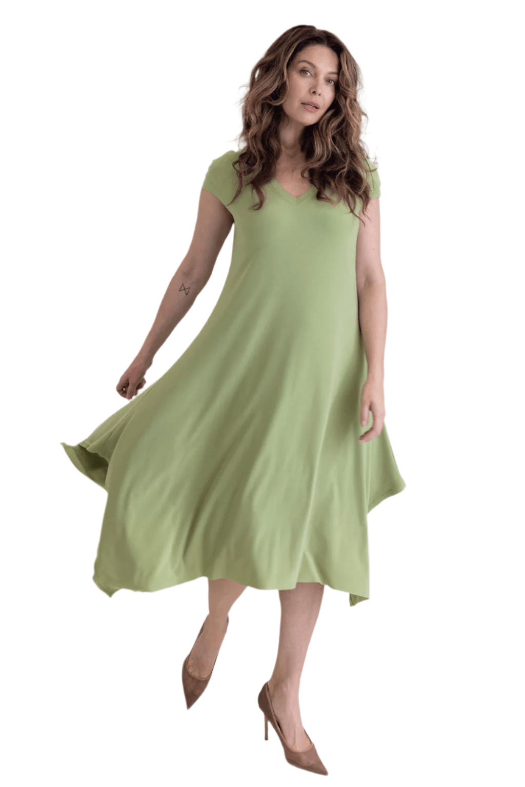 Splice V-Neck Dress - Dream Pants