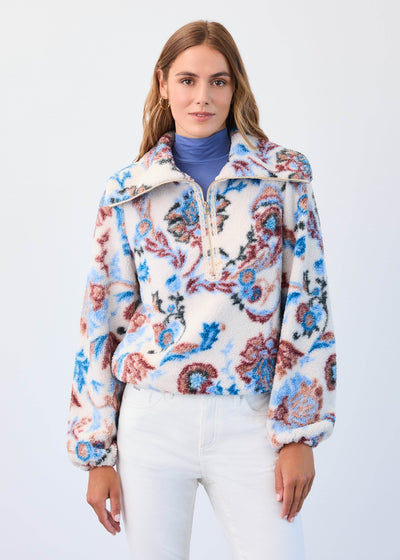 Long Sleeve 1/2 Zip Sherpa Popover Jacket - Dream Pants